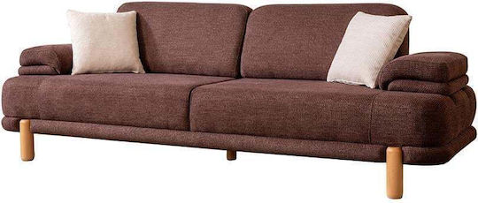 Stewehome Салонен Комплект 3+3+1 Дървени Крака и Текстилна Обшивка 240x90x90см