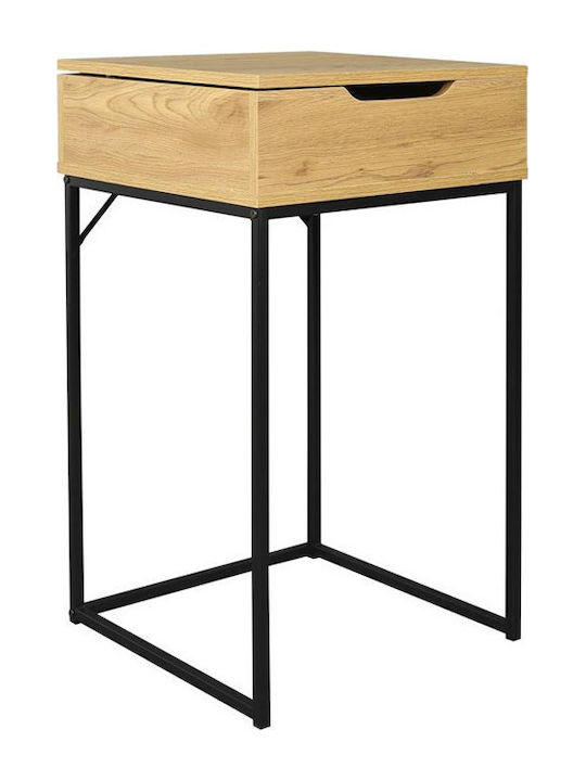 Masă de machiaj din Lemn Coffee Open cu Oglindă 45x45x77cm