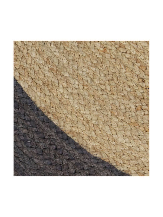 vidaXL Covor Handmade Rectangular Din Iută Gri Închis 120x120cm