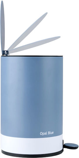 Estia Metallic Bathroom Bin Soft Close 6lt Blue