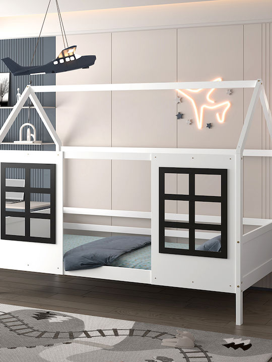 Domer Kids Bed Montessori Bunk Single White for Mattress 90x190cm