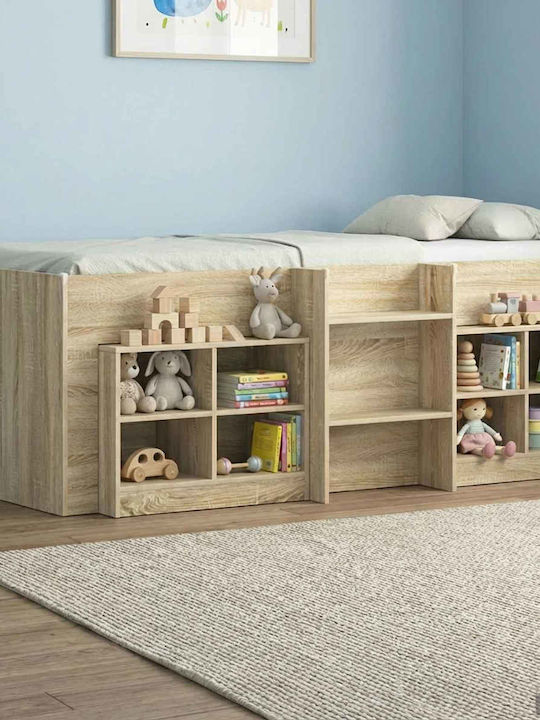 Kinderbett Einzel mit Stauraum Beige für Matratze 90x200cm