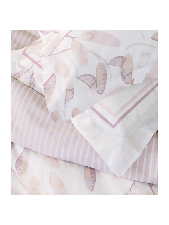 Nima Super-Double Bed Sheets Set 220x260cm Pink 4pcs