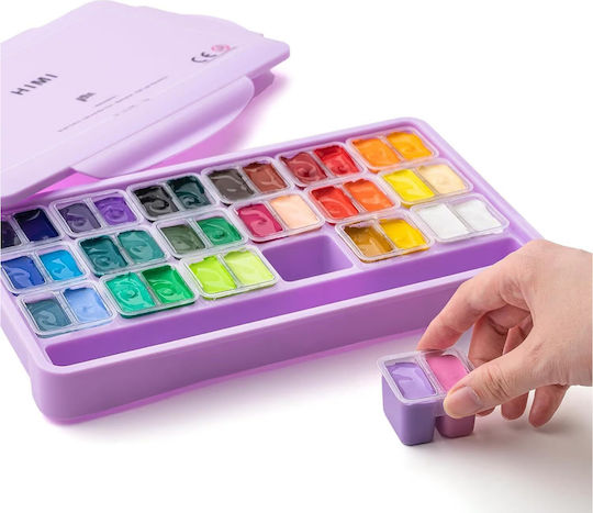 Himi Tempera Colour Paints Purple 36 Pieces
