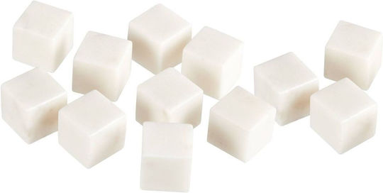Marble Μαρμάρινες Πέτρες Ψύξης Σετ 12 Stück Λευκό Λευκά Μάρμαρο Länge 2cm X Breite 2cm X Höhe 2cm
