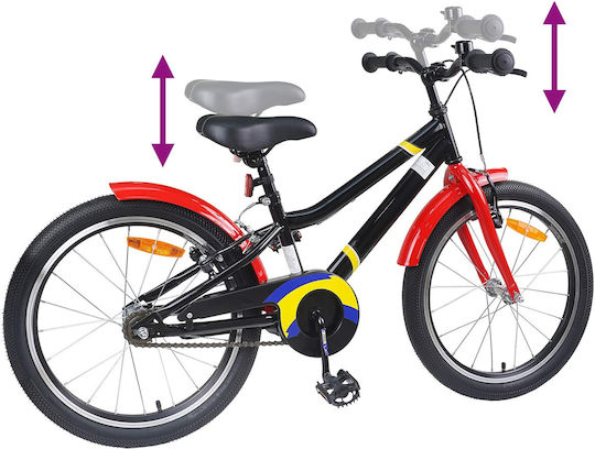 vidaXL 24" Kinderfahrrad BMX Schwarz