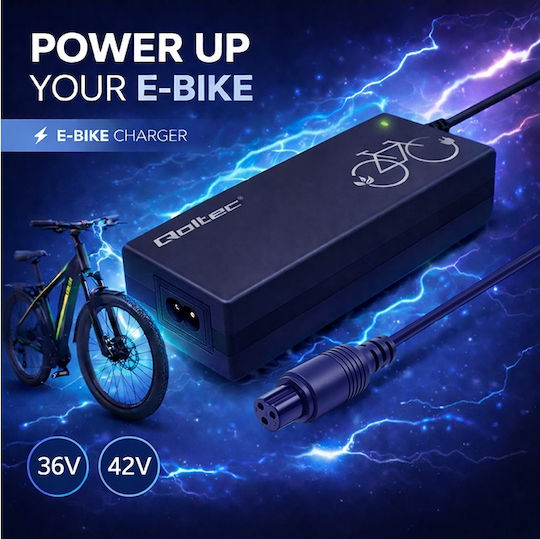 Qoltec Charger Qoltec Electric Bicycle 36v/42v 2a Gx12-3pin Power Cable