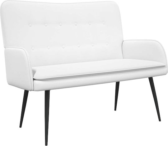 Doppelsitzer Sofa Weiß 115x61x87cm