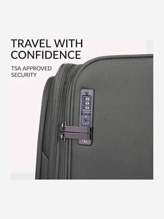 Large Fabric Suitcase Cardinal 5200/78 Khaki