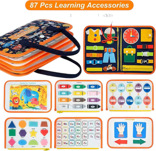 Blue Orange Πίνακας Δραστηριοτήτων Activity Board Mini Ταμπλό Δραστηριοτήτων Παιχνίδια Montessori
