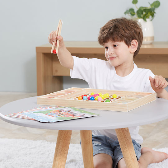 Viga Wooden Fine Motor Skills Toy Beads & Cards