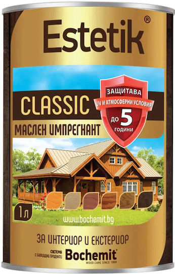 Лак За Импрегниране От Дърво Маслен Тик 1 Л Bochemit Estetik