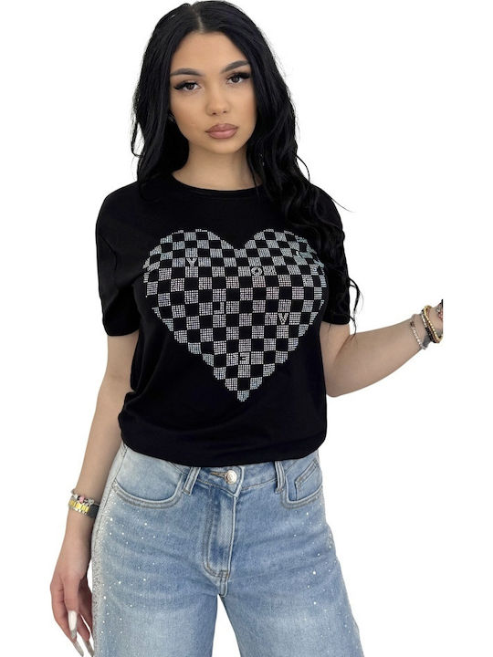 Γυναικείο T-shirt Μαύρο