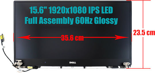 Laptop Screen 15.6" IPS LED 60Hz 1920x1080 Glossy for Dell Precision 5520 5510 Xps 9550 9560 1-SCR0729