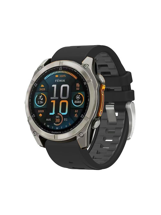 Curea Silicon Neagră Fenix 5S/5S Plus/6S/6S Pro/7S/7S Pro/8 (43mm) Amazfit Balance
