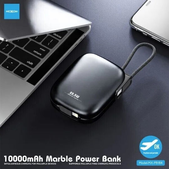 Moxom Power Bank 10000mAh 22.5W Μαύρο