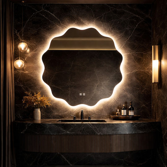 Futura Огледало За Баня LED 70x70cm Асиметрично