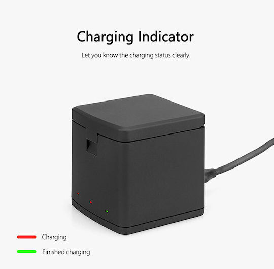 KEDD Actionkamera-Ladegerät Gopro Hero 13 Schwarz — 3 Batterien