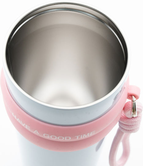 TnS Μπουκάλι Θερμός 800ml Καφέ με Καλαμάκι και Λαβή
