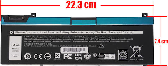 7.6v Съвместима Батерия за Dell Precision Dell Precision 7530 7730 7540 7740 с 8400mAh