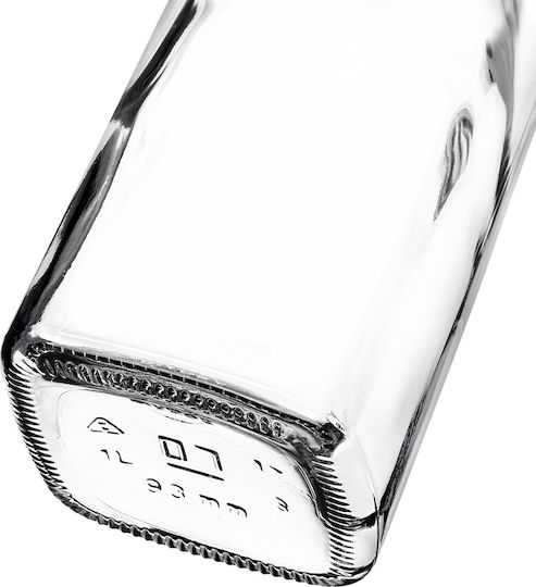 Kadax Glas Wasserflasche mit Clip Transparent 1000ml 3 Stücke