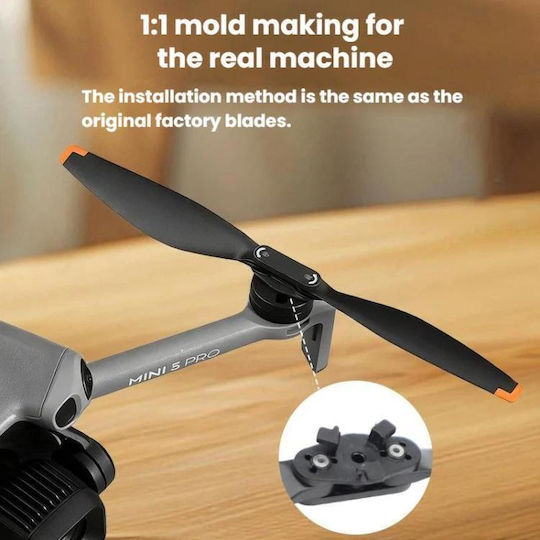Dji Mini 5 Pro 4pcs Replacement Propeller Blades Drone Accessories Black