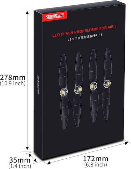Dji Air 3 Startrc 2 Paare Farbige Led Blitzlampe Leise Propeller Transparente