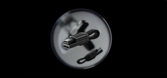 Rolling Square Keychain USB-A to Lightning Cable 15W Γκρι