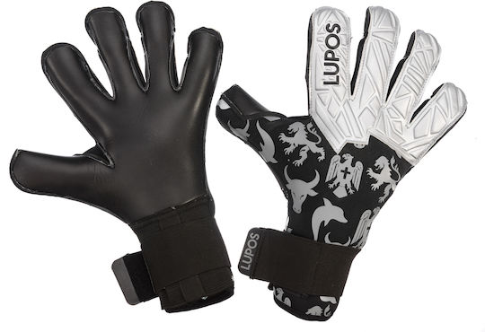 Lupos Umbra Pro Mănuși de Portar — Latex German Contact — Croială Hibridă — negru/argintiu