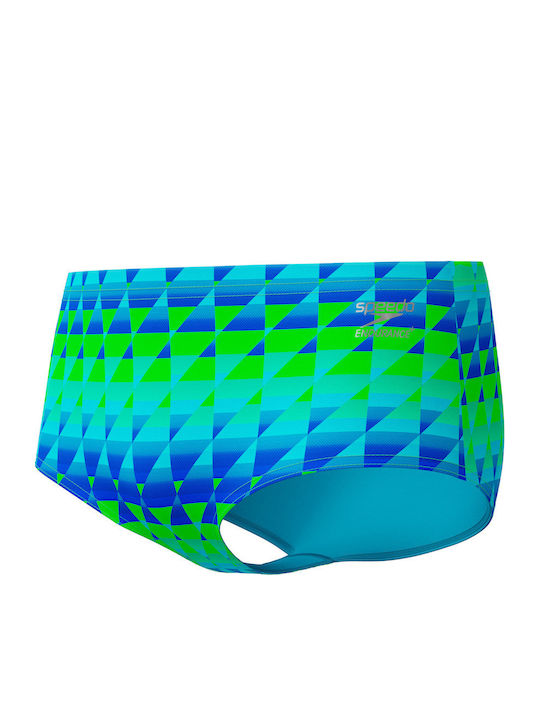 Men's Swimwear Slip Light Green/Blue with Patterns