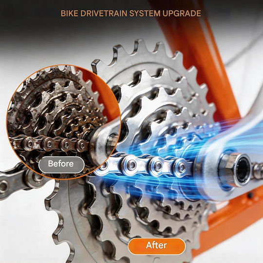 Set Curățare Lanț Bicicletă Degresant 450 Ml Ulei Lanț 120 Ml Perii Curățare Transmisie Lavetă Microfibră Set Întreținere Mtb Bicicletă Șosea Ebike