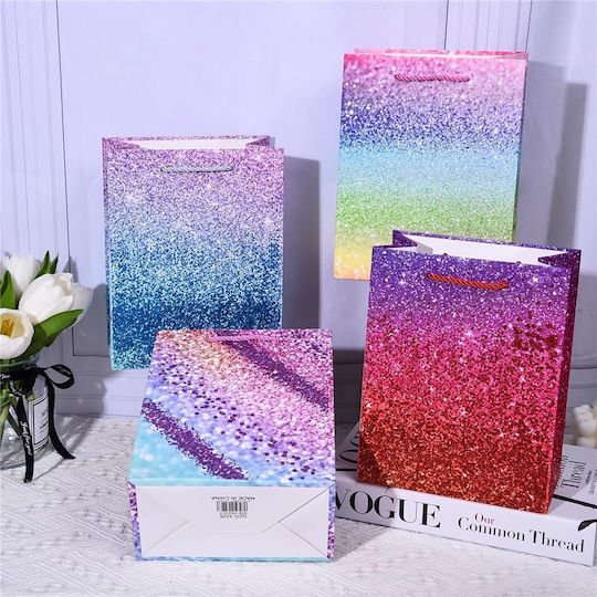 Geschenkverpackung Tasche Medium 30x12x42 Glitzer Mkw436494