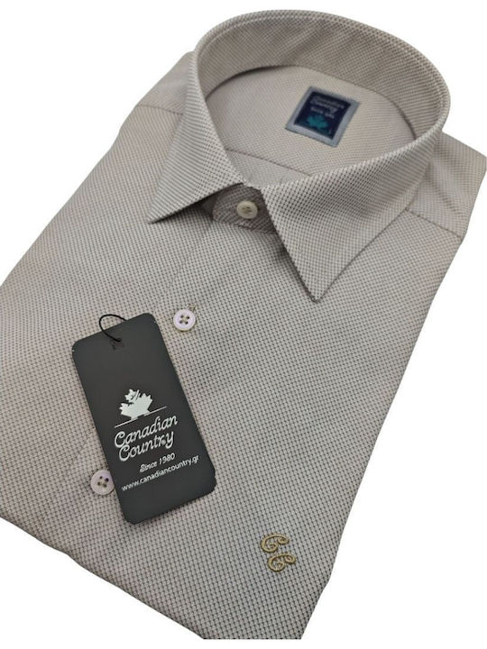 Long Sleeve Shirt Regular Fit Dark Beige