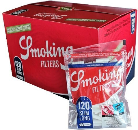 Filter-Tipps Smoking Schlank Lange 6mm 120 Filter-Tipps 1 Beutel