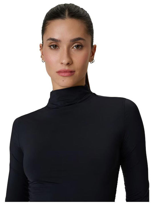 Functional Women's Long Sleeve Black Blouse
