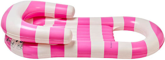 Sunnylife Laze & Lounge Pool Party Magenta Stripe Pink 9339296073827