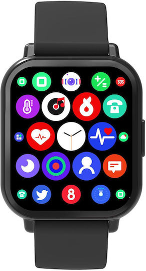 Denver SWC-176 Smartwatch With Heart Rate Monitor Black