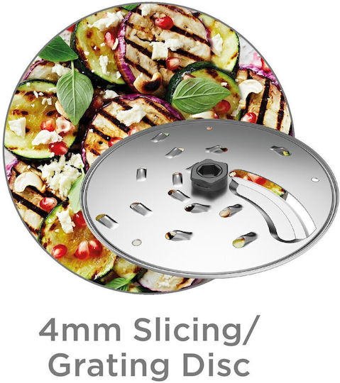 Kenwood Compact Procesoare Alimentare Multifuncțional 650W cu Recipient de 1.3l și Vas Blender Gri