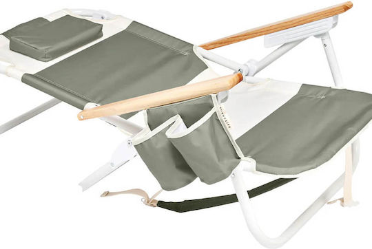 Sunnylife Deluxe Beach Chair Seagrass Sage Block Green 9339296072479