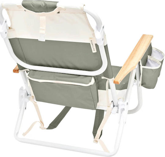 Sunnylife Deluxe Beach Chair Seagrass Sage Block Green 9339296072479