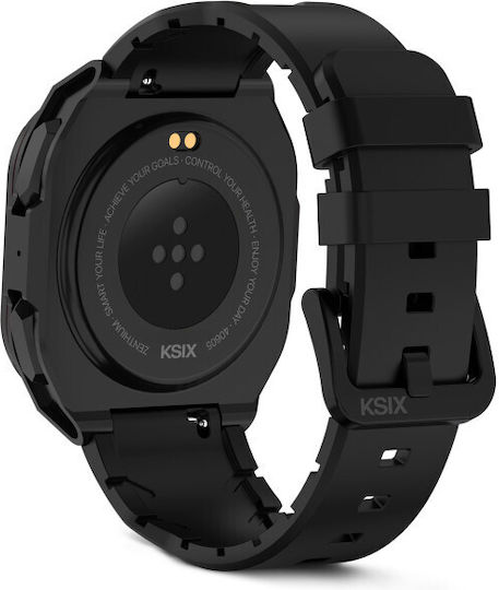 Ksix Zenthium Smartwatch με Παλμογράφο (Μαύρο)