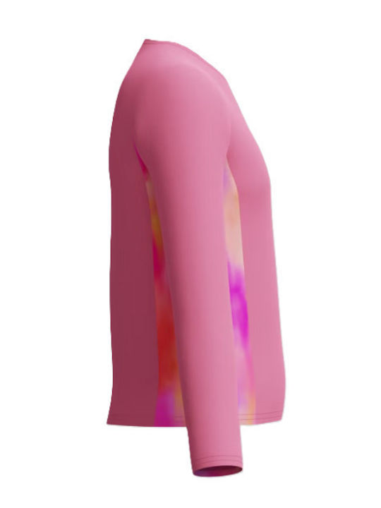 Speedo Printed Παιδικό Μαγιό Μπλούζα με Μακρύ Μανίκι Pink