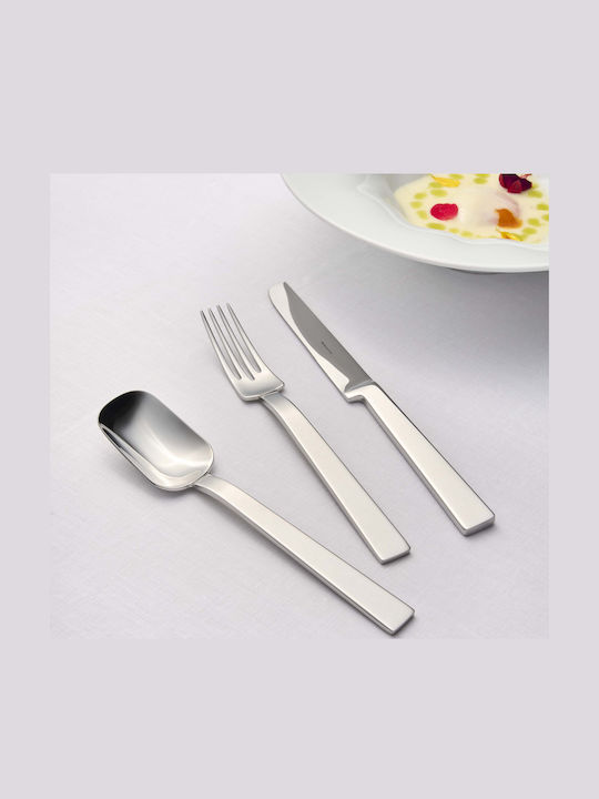 Casa Bugatti Set de Tacâmuri Inoxidabile Gri 24 Bucăți