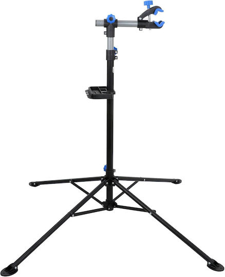 Stand De Reparații Profesional Pentru Bicicletă Zola Reglabil Pe Înălțime 108-190 Cm Prindere Cu Clește 25-55 Mm Greutate Susținută 30 Kg Metal Plastic Negru Albastru
