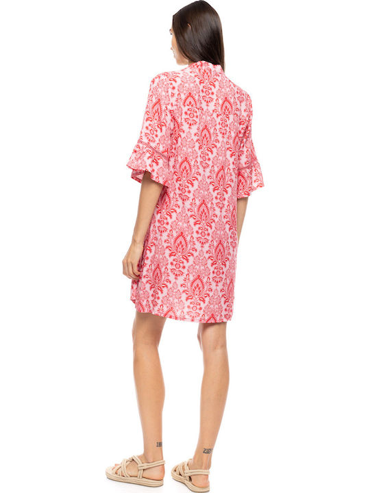 Pink Label Women's Beachwear Caftan Red Paisley