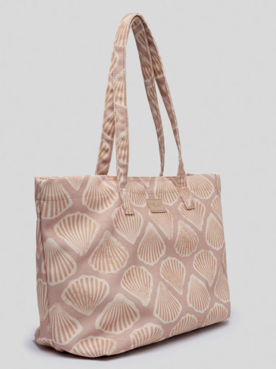 Nolah Coralenia Fabric Beach Bag Pink