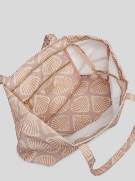 Nolah Coralenia Fabric Beach Bag Pink