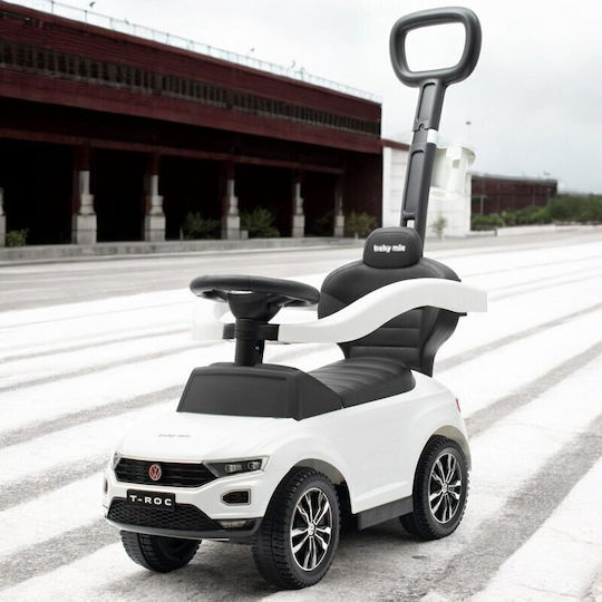 BabyMix Baby Lauflernhilfe Ride On mit Elterngriff für 12+ Monate Weiß