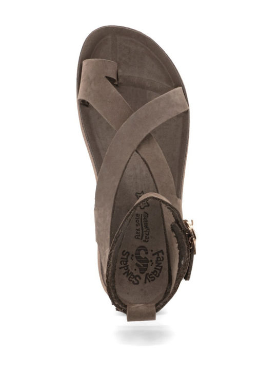 Nicole Flache Sandalen Für Damen Taupe