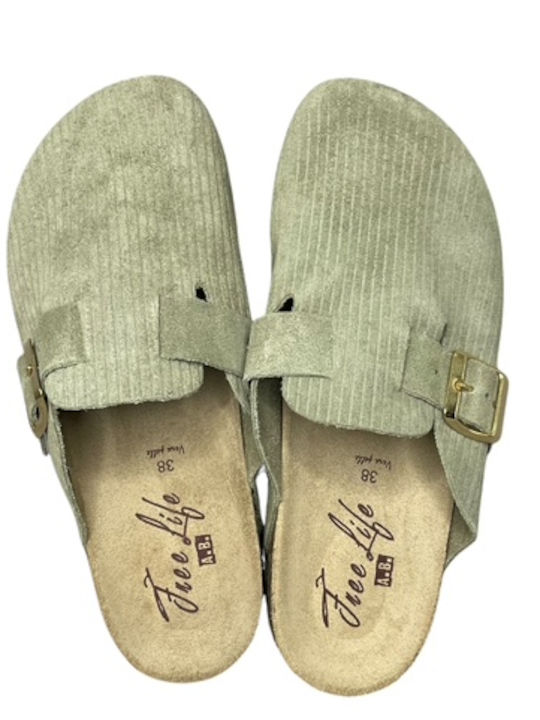 Anatomic Leather Women's Green Slippers